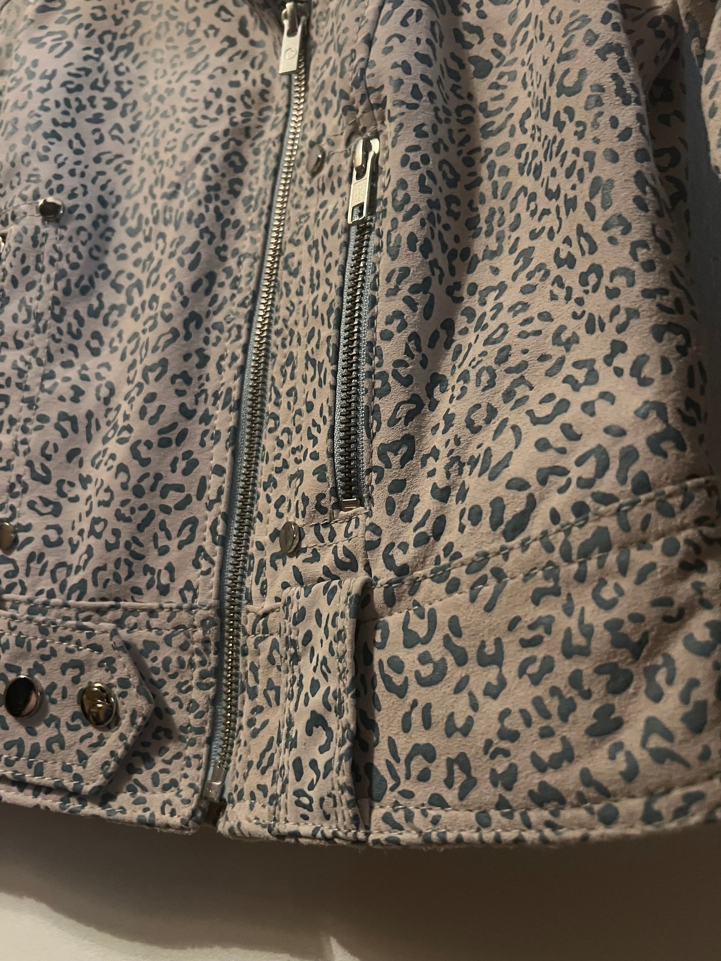Leopard Print Leather Biker Jacket – Bold & Stylish