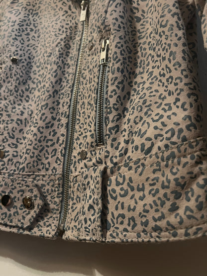 Leopard Print Leather Biker Jacket – Bold & Stylish